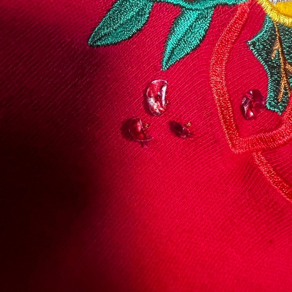 Vintage Studio joy Long Sleeve Christmas T-shirt Embroidered Detail Xl - Picture 3 of 8